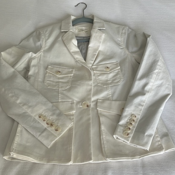 Anthropologie Jacket Fully Lined White Size 2 - Picture 15 of 16